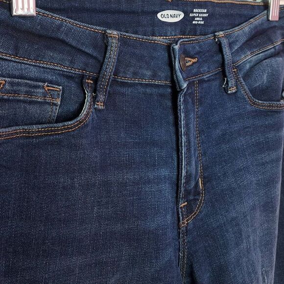 Old Navy Women's Rockstar Super Skinny Ankle Mid Rise Jean size 4 - Picture 4 of 7